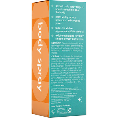 glycolic acid 5% + niacinamide 5% + zinc body spray