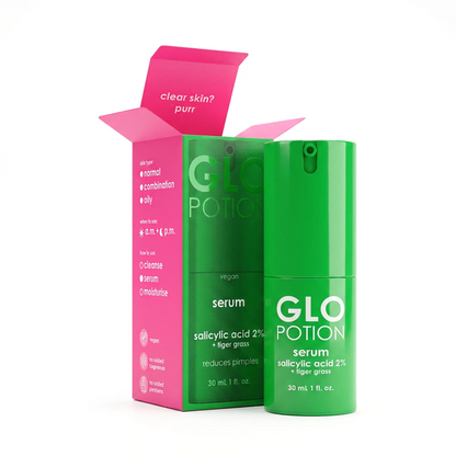 GloPotion Clear skin face + body bundle - salicylic acid serum