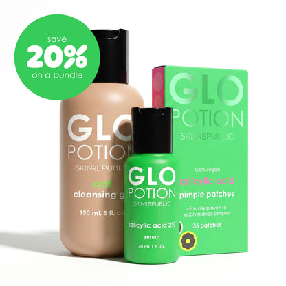 GloPotion Spotty Skin Essentials Bundle - acne and blemish skin care set
